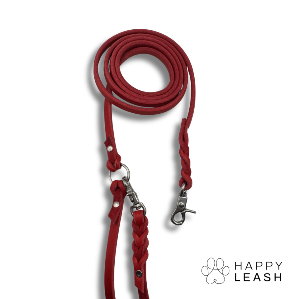 Crossbody Leine Edelstahl Rot